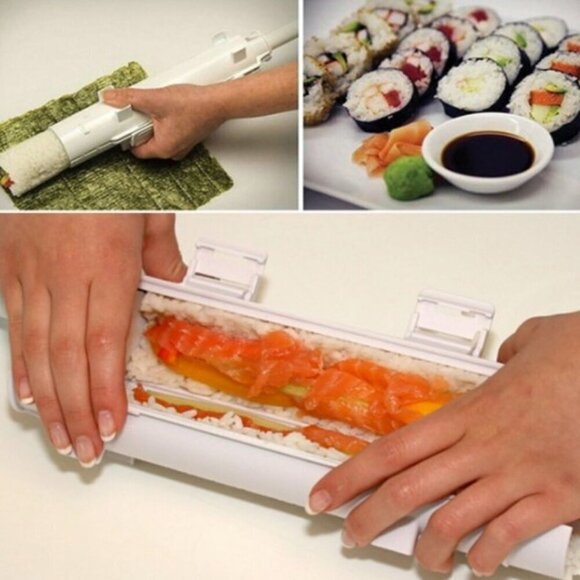 SUSHI DIY MAKER TOOL ROOLER MEAT VEGETALBES BAZOOKA RICE MOLD TOOLS TUBE SHAPE - Picture 5 of 16